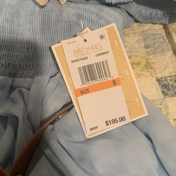 Michael Kors Women’s Sunbleached Smocked Maxi Dress - Picture 3 of 7